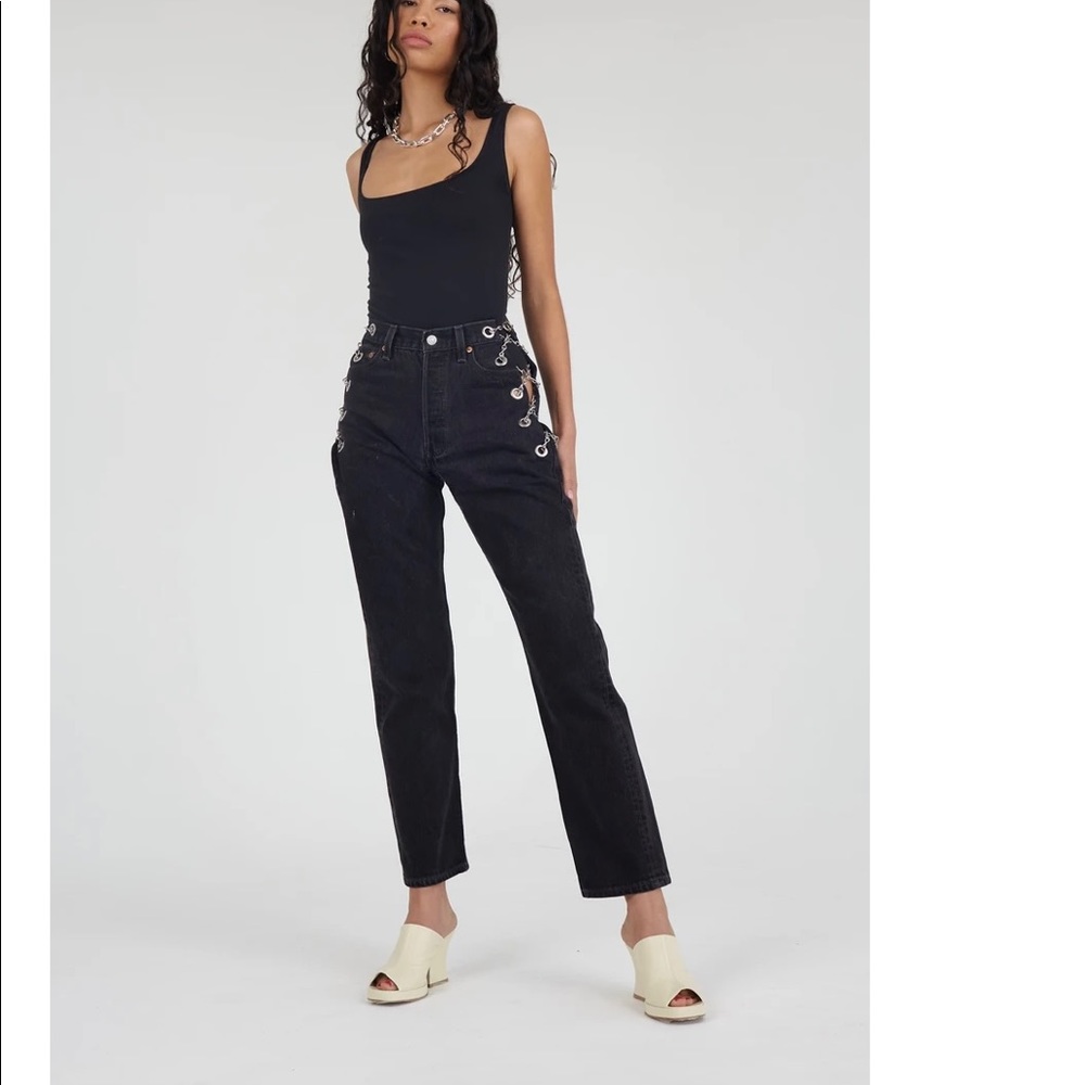 Vintage Chain Pants in Black
